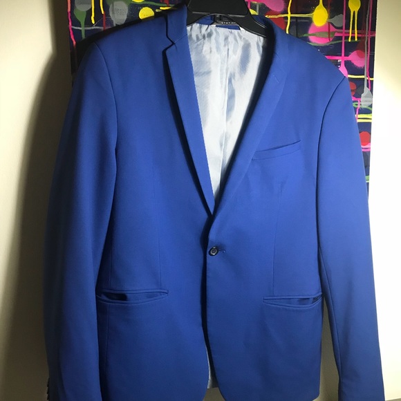 zara royal blue blazer